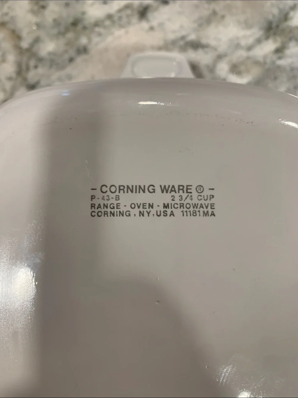 2- Corning Ware White Cornflower Covered Casserole with lid.  Petite 2 3/4 cup.